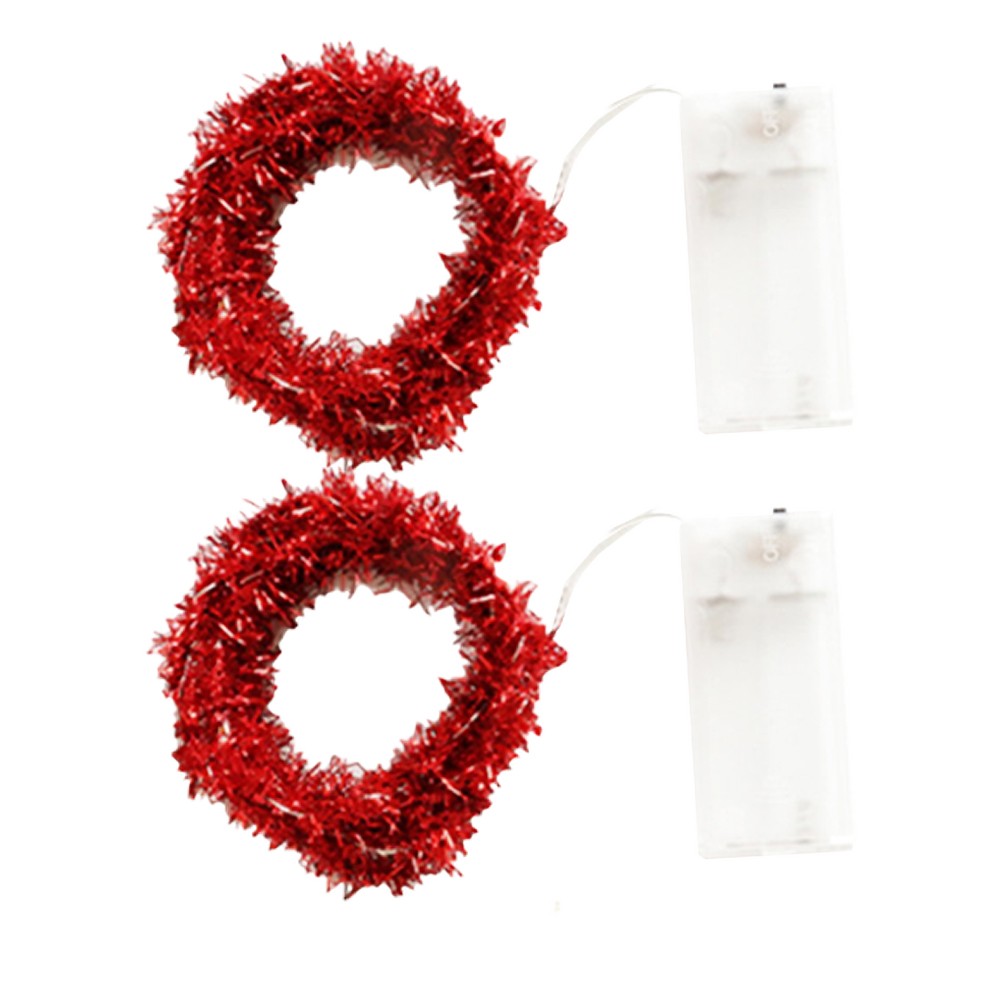 2Pcs 2M 20LED Light String Christmas Tree Decorative String Lights - Red