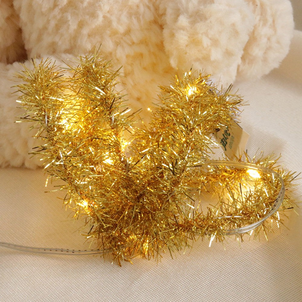 2Pcs 2M 20LED Light String Christmas Tree Decorative String Lights - Yellow