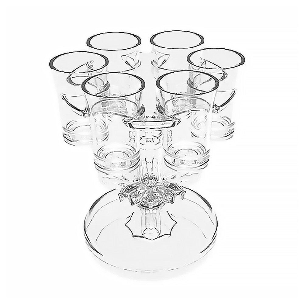 Drink Shot Dispenser with 6 Shot Glasses Set Drinking Game Tool Party Supplies