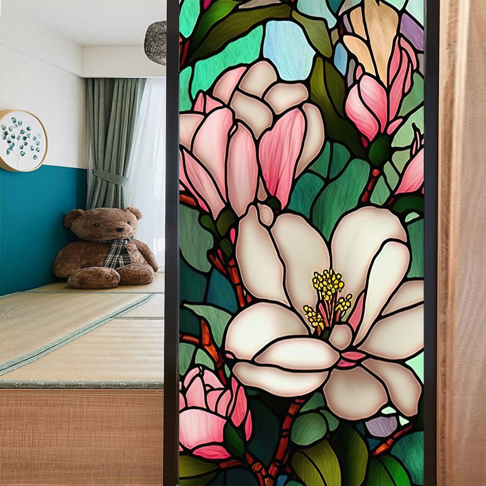 2 Sheets Static Cling Privacy Window Film Frosted Glass Window Sticker Window Covering Film - Style 3