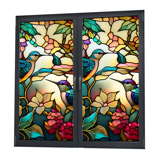 2 Sheets Static Cling Privacy Window Film Frosted Glass Window Sticker Window Covering Film - Style 4