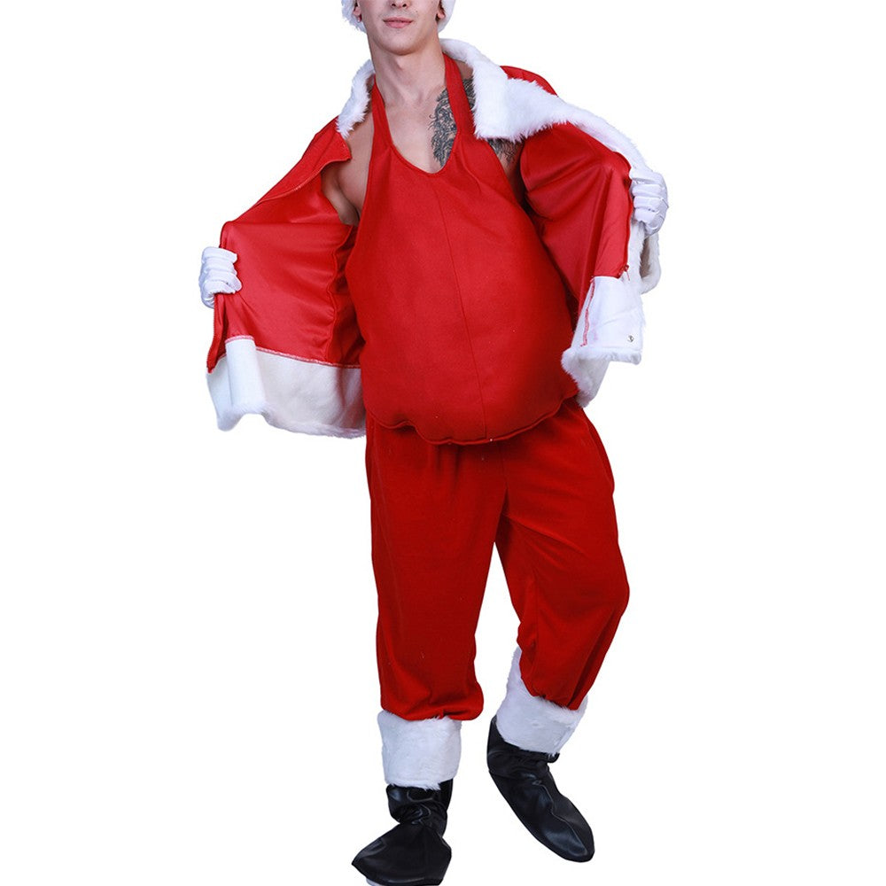 Unisex Santa Belly Stuffer Padded Belly Costume for Christmas Cosplay
