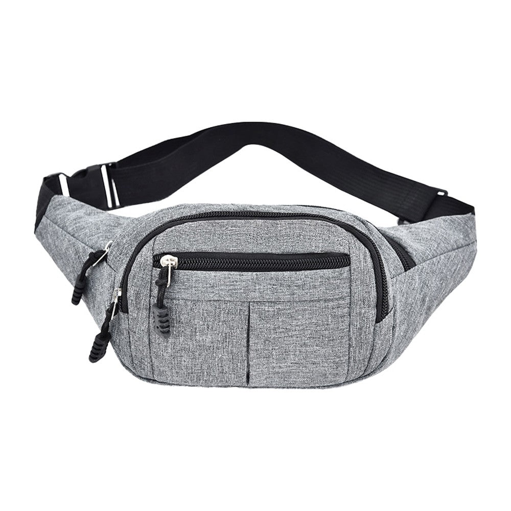 1Pc Unisex Sling Bag Chest Pack Fanny Pack Sports Waist Bag Wallet - Grey