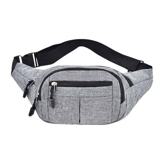 1Pc Unisex Sling Bag Chest Pack Fanny Pack Sports Waist Bag Wallet - Grey