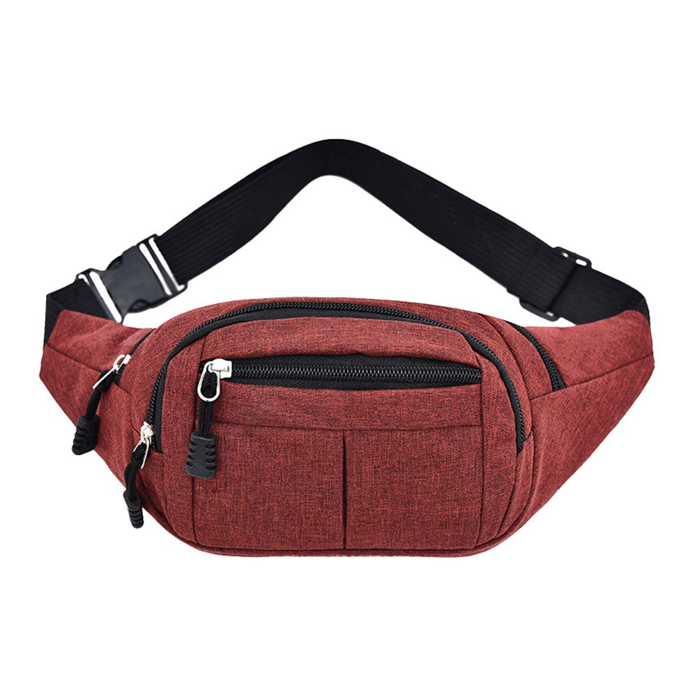 1Pc Unisex Sling Bag Chest Pack Fanny Pack Sports Waist Bag Wallet - Red