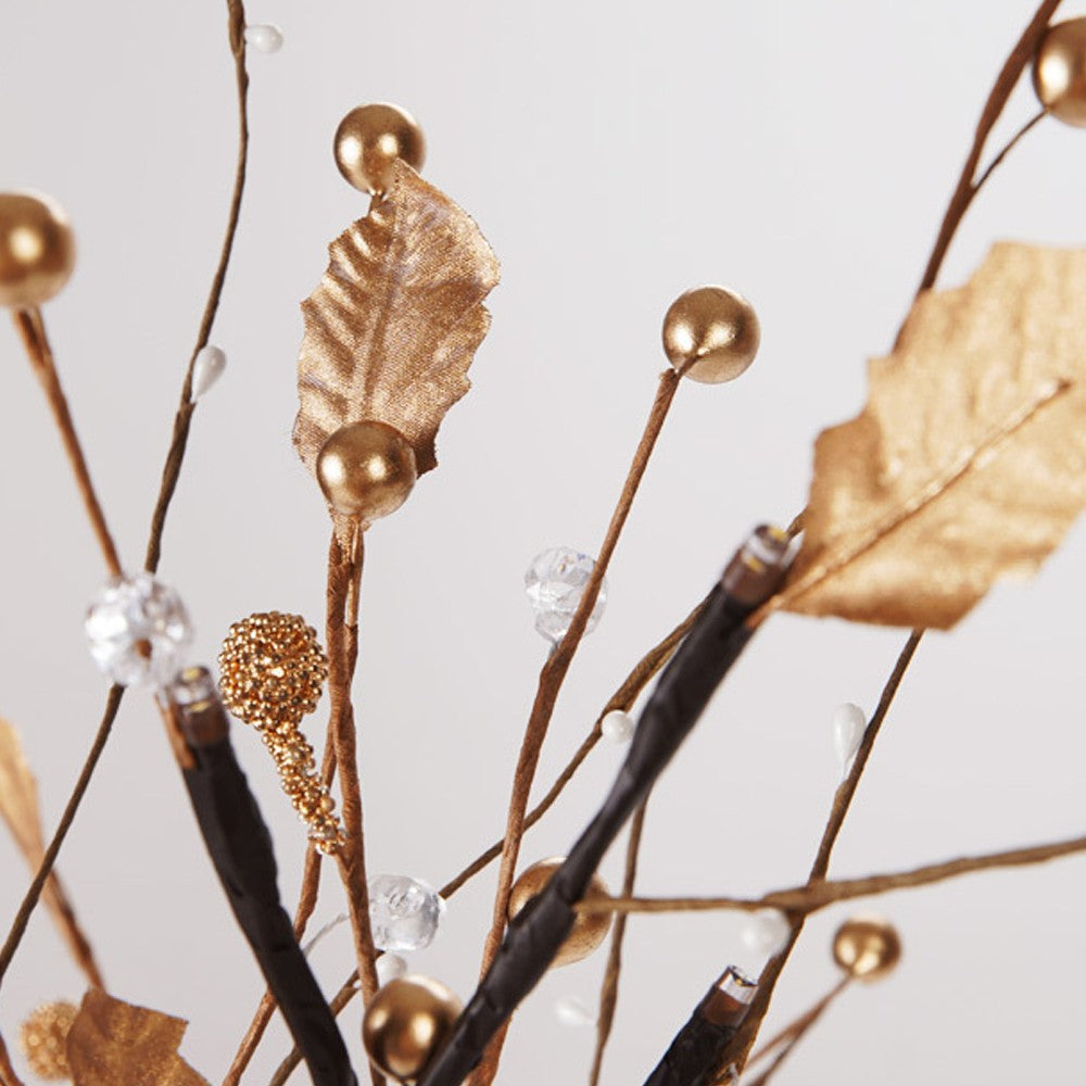 LED Tabletop Tree Light Artificial Branch Tree Lamp Xmas Decorative Light - Gold