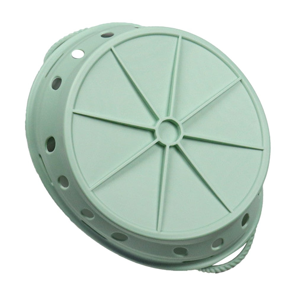 2Pcs Round Foldable Air Fryer Silicone Pot Reusable Air Fryer Liner Oven Baking Tray Pan - Blue+Green