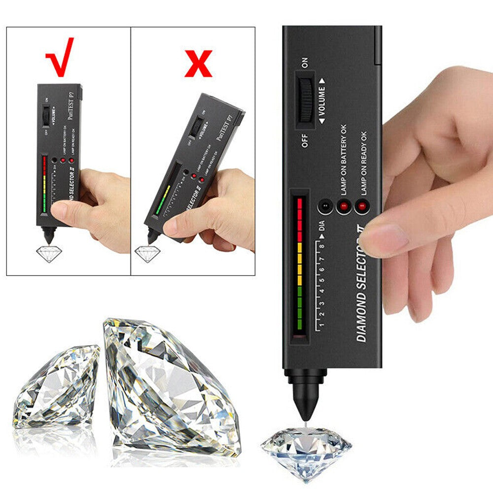 Black Diamond Tester Pen Diamond Detector with LED Indicator