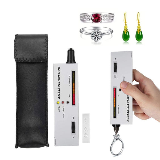 White Moissanite Tester Pen Moissanite Detector with LED Indicator