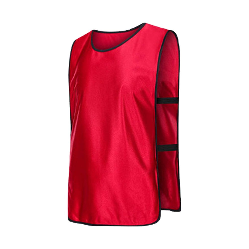 6-Piece Adult Scrimmage Training Vest Team Training Bibs Pinnies for Team Sports Games - Red