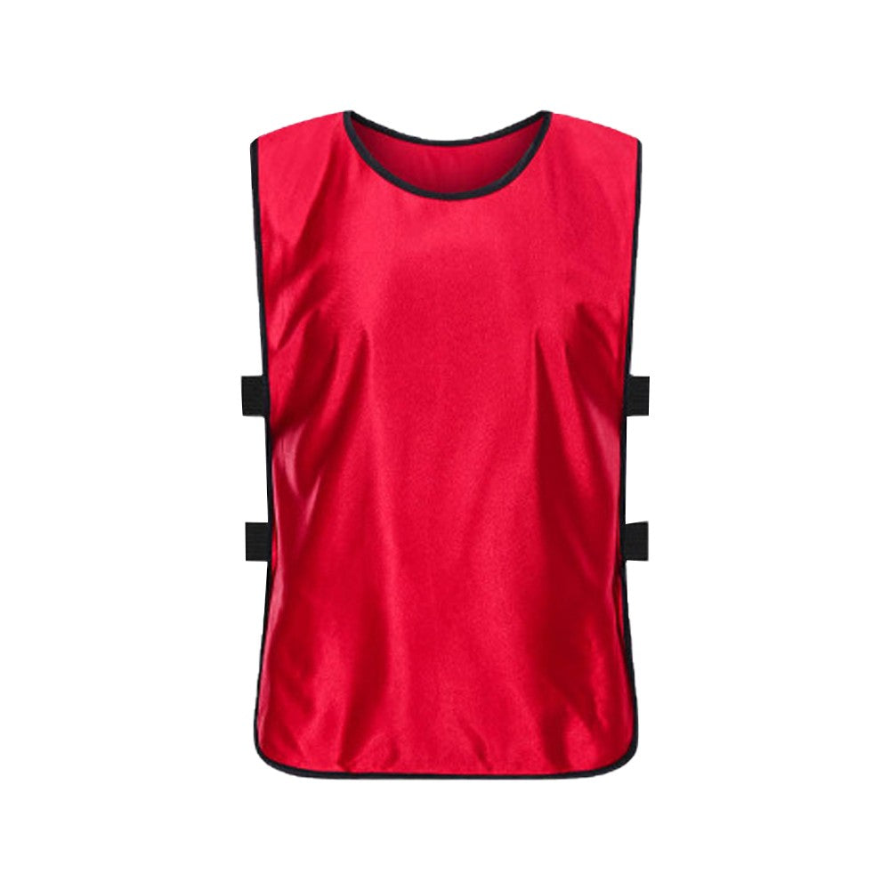 6-Piece Adult Scrimmage Training Vest Team Training Bibs Pinnies for Team Sports Games - Red