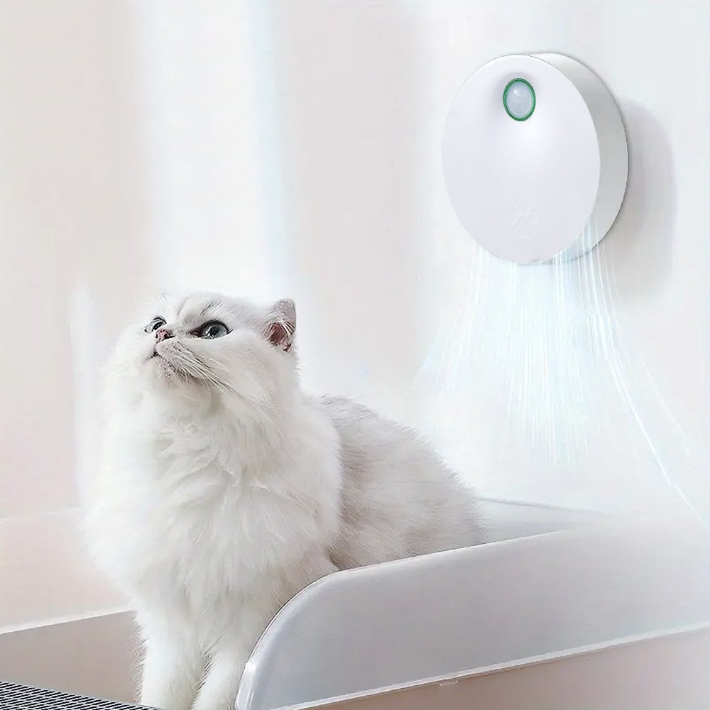 Smart Cat Litter Deodorizer USB Rechargeable Dust-Free Litter Box Odor Eliminator