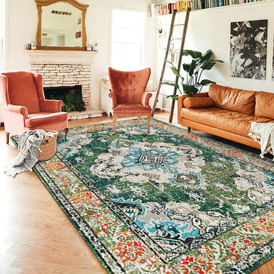80x120cm Bohemian Floor Mat Non-Slip Carpet Vintage Rugs Home Decor - Style 2