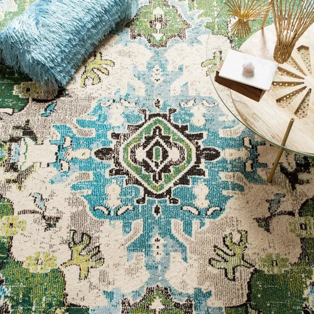 80x120cm Bohemian Floor Mat Non-Slip Carpet Vintage Rugs Home Decor - Style 2