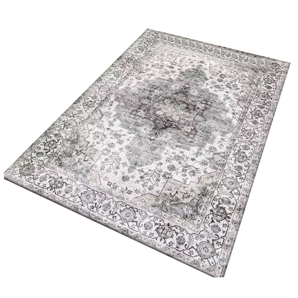 80x120cm Bohemian Floor Mat Non-Slip Carpet Vintage Rugs Home Decor - Grey