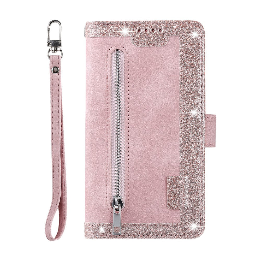 For iPhone 15 Plus Phone Case PU Leather Wallet Flip Cover - Pink