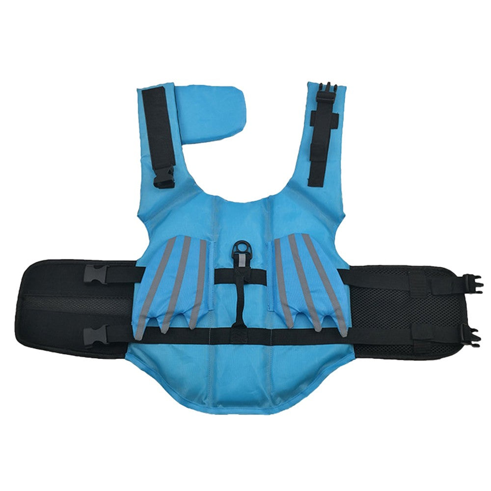Dog Life Jacket Pet Safety Vest Reflective Pet Buoyancy Lifesaver for Swimming Boating - Blue S