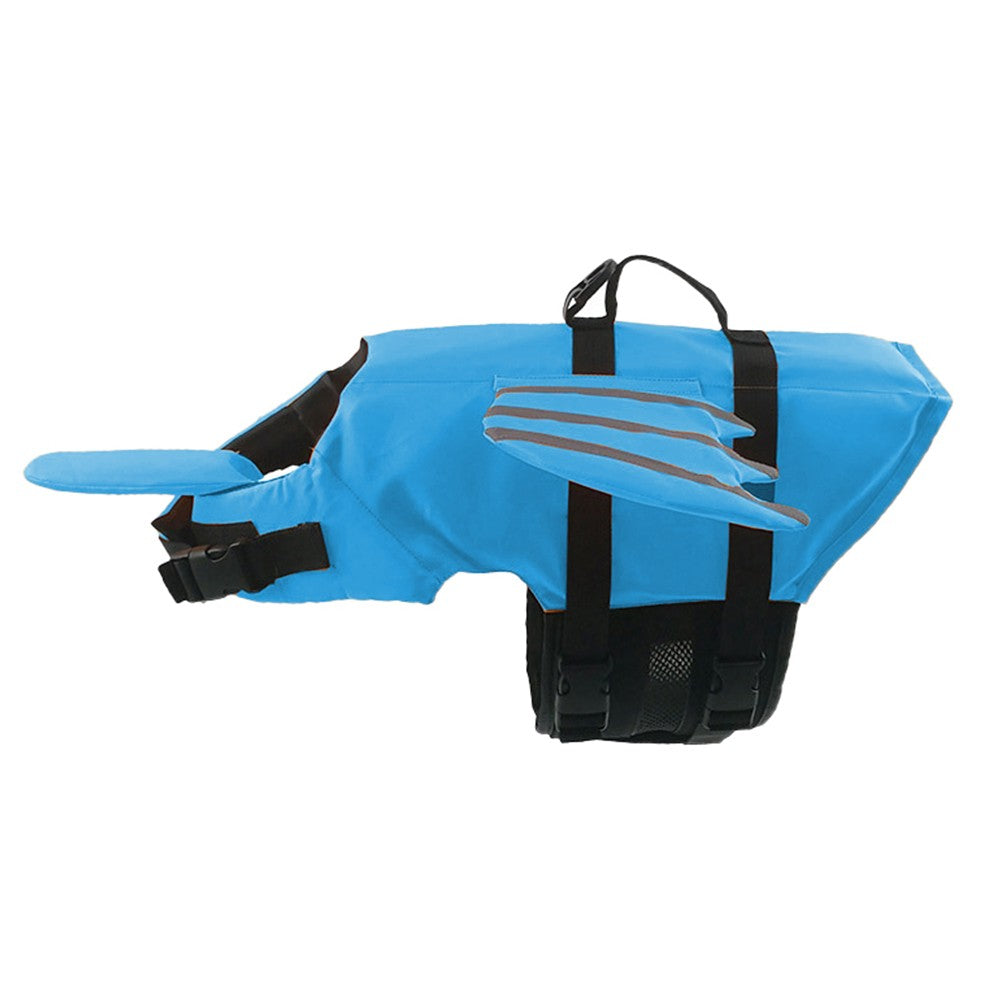 Dog Life Jacket Pet Safety Vest Reflective Pet Buoyancy Lifesaver for Swimming Boating - Blue S