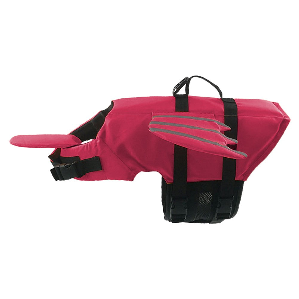 Dog Life Jacket Pet Safety Vest Reflective Pet Buoyancy Lifesaver for Swimming Boating - Rose Red XS