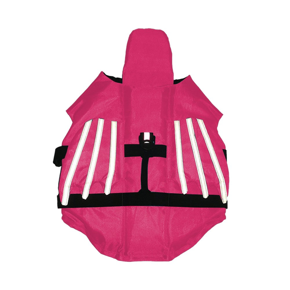 Dog Life Jacket Pet Safety Vest Reflective Pet Buoyancy Lifesaver for Swimming Boating - Rose Red S