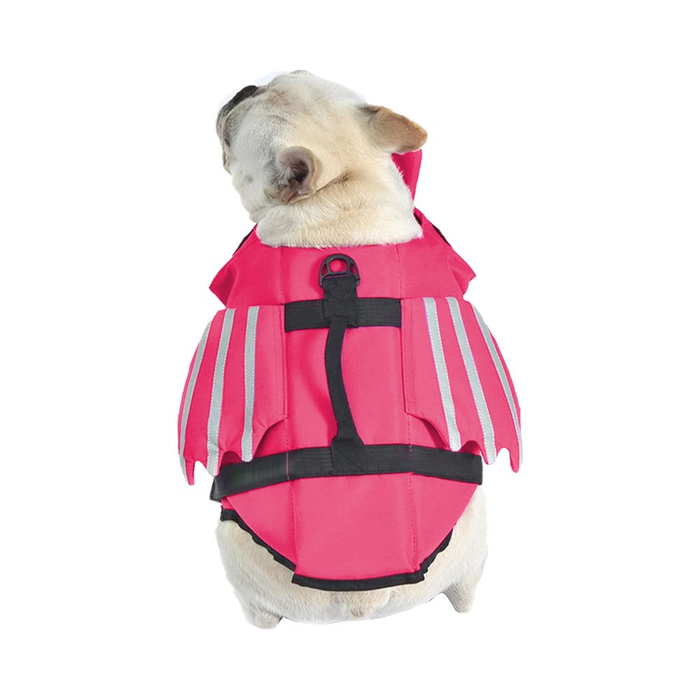 Dog Life Jacket Pet Safety Vest Reflective Pet Buoyancy Lifesaver for Swimming Boating - Rose Red XS