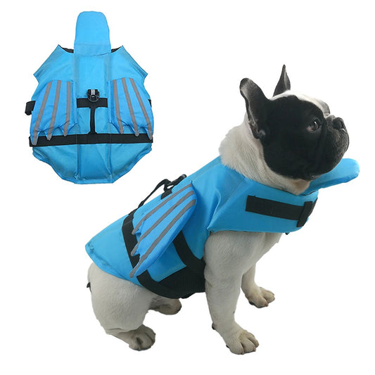 Dog Life Jacket Pet Safety Vest Reflective Pet Buoyancy Lifesaver for Swimming Boating - Blue M