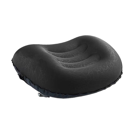 Portable Inflatable Pillow Outdoor Camping Neck Pillow Travel Sleeping Pillow - Black