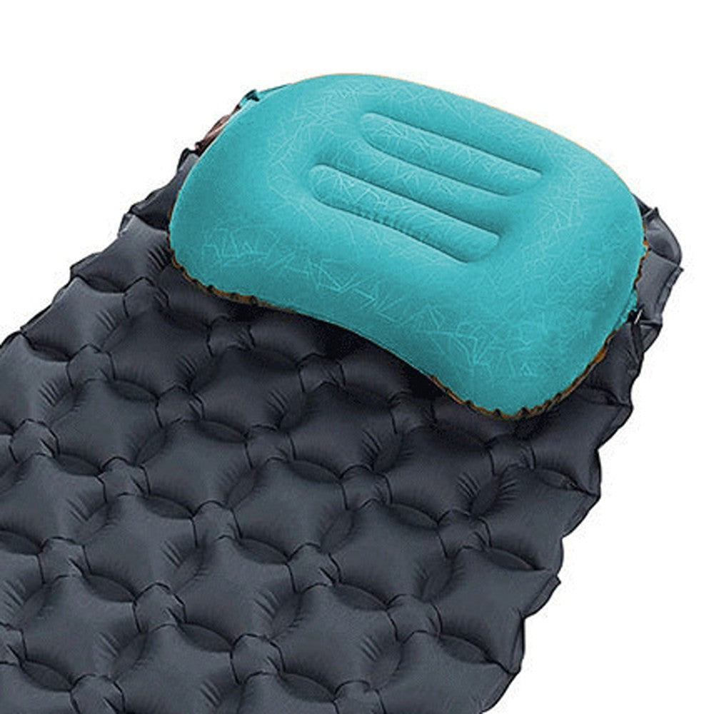 Portable Inflatable Pillow Outdoor Camping Neck Pillow Travel Sleeping Pillow - Blue