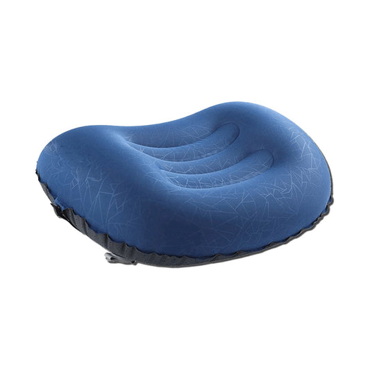 Portable Inflatable Pillow Outdoor Camping Neck Pillow Travel Sleeping Pillow - Dark Blue
