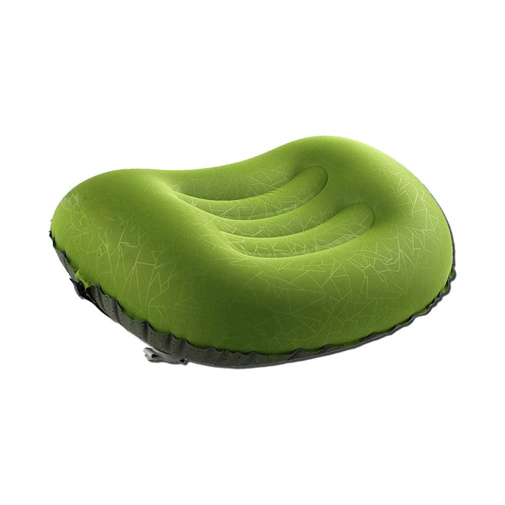 Portable Inflatable Pillow Outdoor Camping Neck Pillow Travel Sleeping Pillow - Green