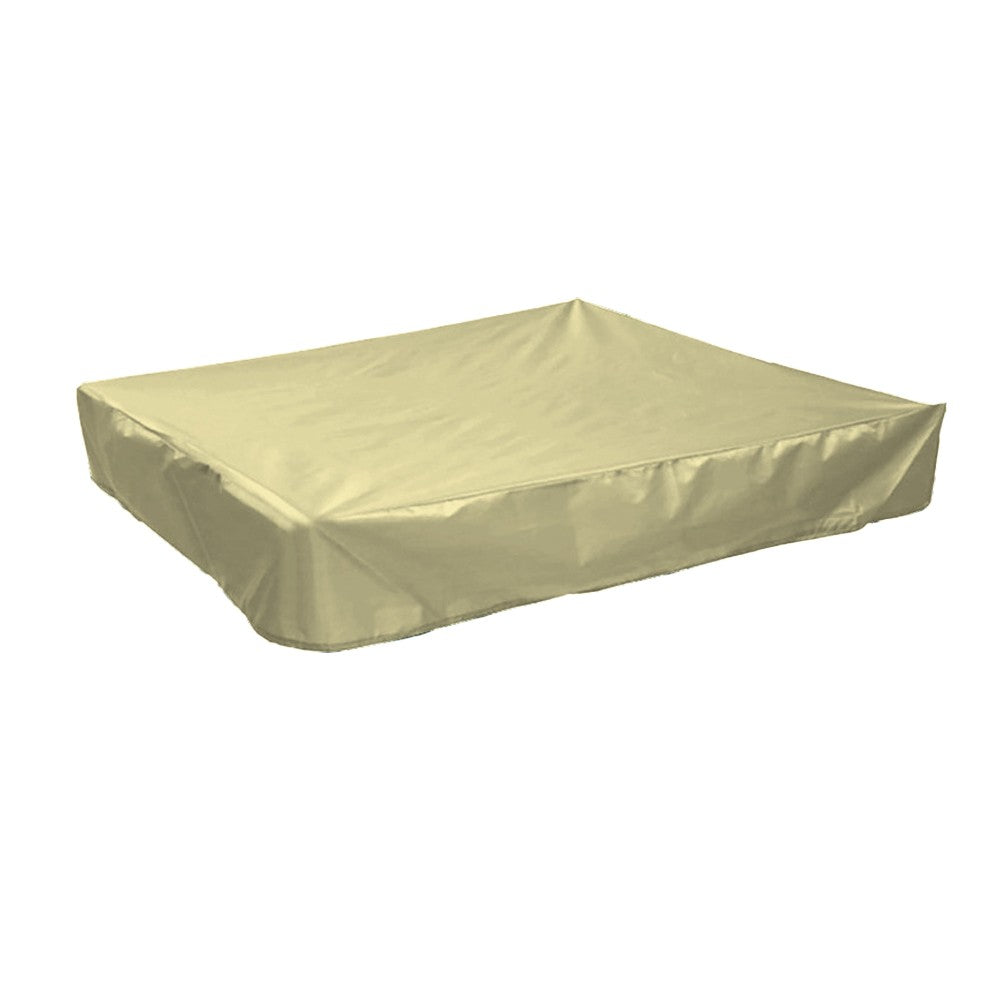 150x150cm Square Outdoor Sandpit Cover Dustproof Sandbox Cover with Drawstring - Beige