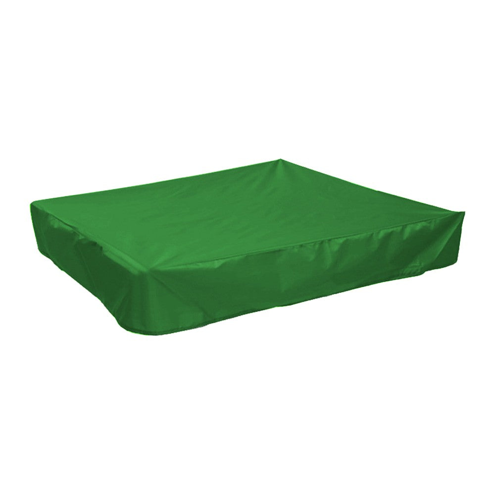 120x120cm Square Outdoor Sandpit Cover Dustproof Sandbox Cover with Drawstring - Green