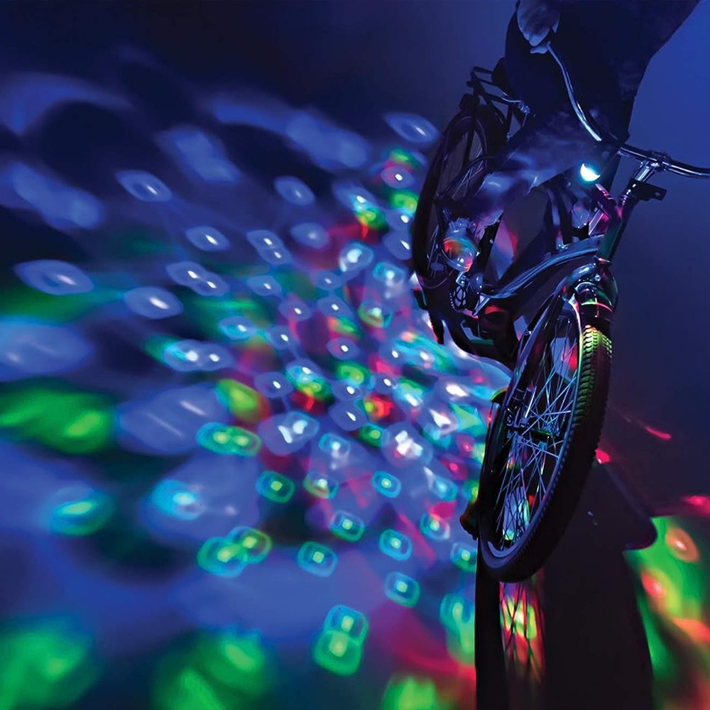 1Pc Tri-Colored LED Bike Light Battery Powered Bicycle Front Lights for Riding at Night