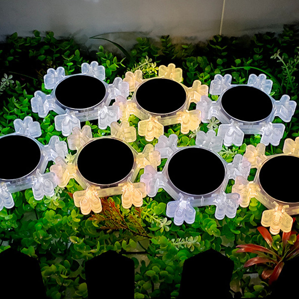 4 X Solar Snowflake Lights Solar Garden Light Lawn Stake Light Solar Lamp