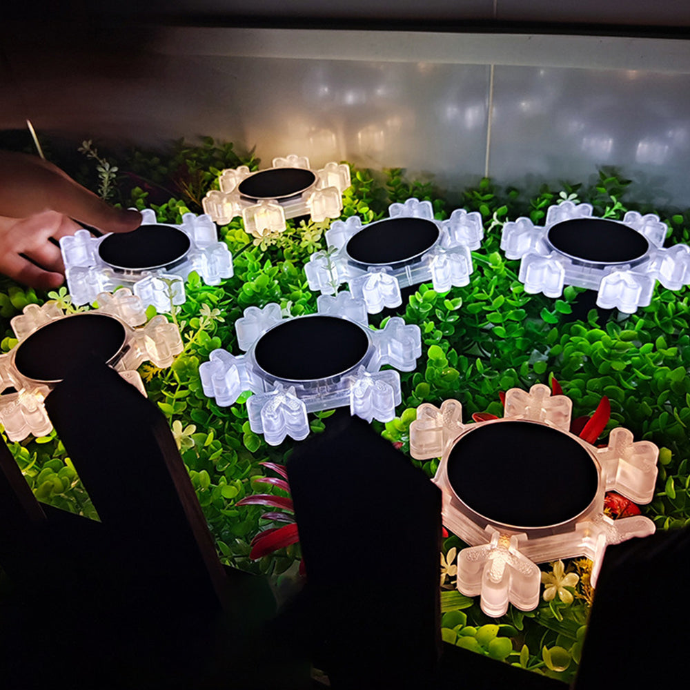 4 X Solar Snowflake Lights Solar Garden Light Lawn Stake Light Solar Lamp