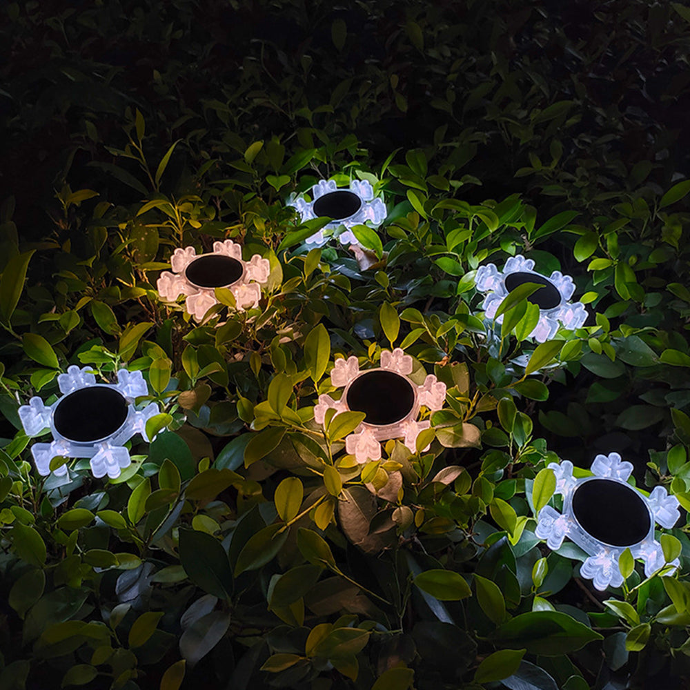 4 X Solar Snowflake Lights Solar Garden Light Lawn Stake Light Solar Lamp