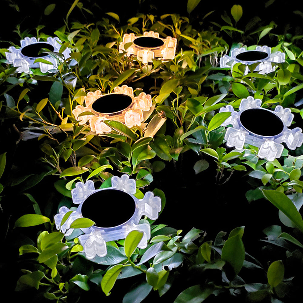 4 X Solar Snowflake Lights Solar Garden Light Lawn Stake Light Solar Lamp