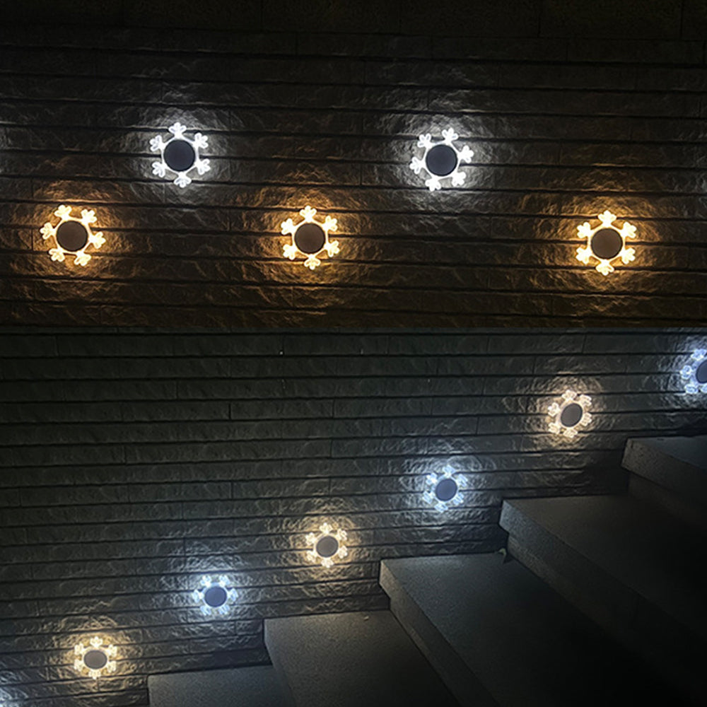 4 X Solar Snowflake Lights Solar Garden Light Lawn Stake Light Solar Lamp