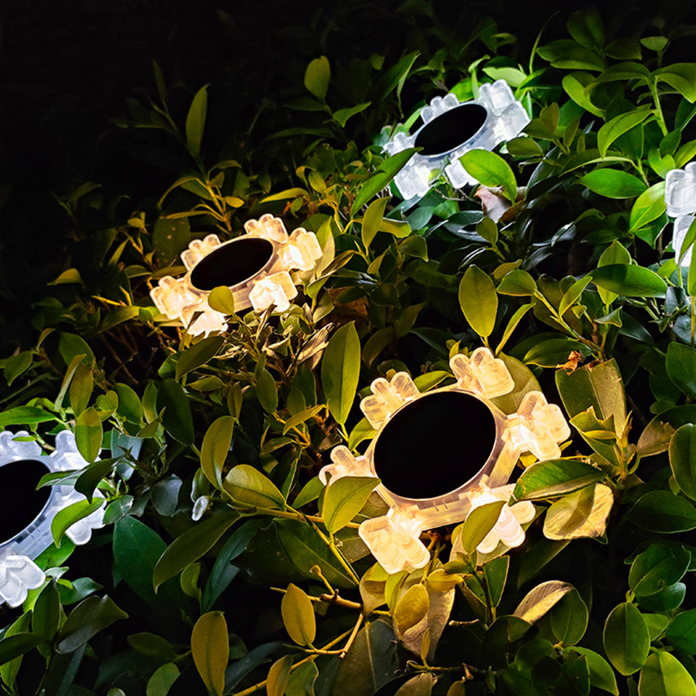 4 X Solar Snowflake Lights Solar Garden Light Lawn Stake Light Solar Lamp