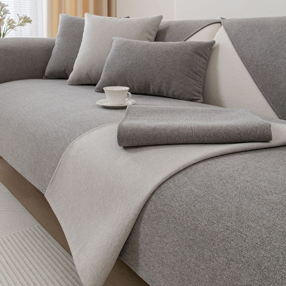 70x120cm Sofa Seat Cushion Mat Backrest Mat Anti-Slip Couch Slipcovers - Grey