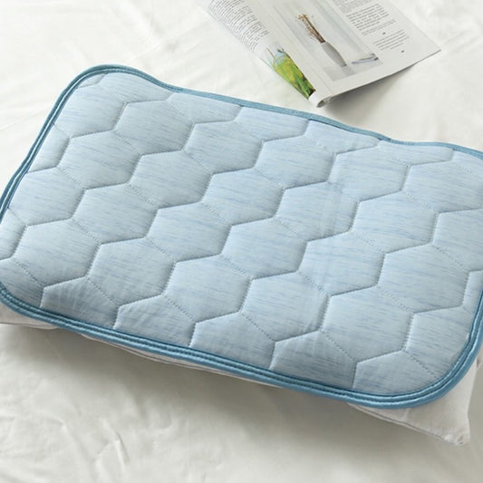 1Pc 65x45cm Summer Cooling Pillow Pad Pillow Cover - Blue