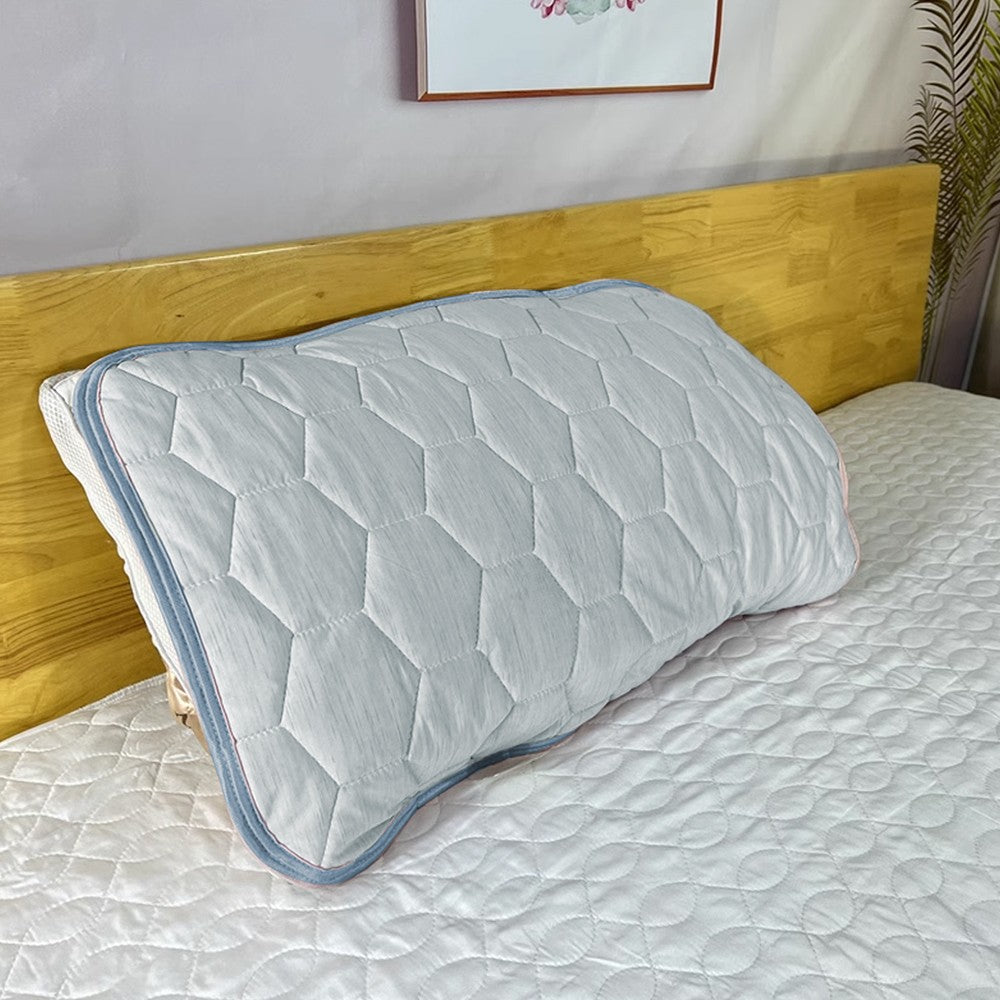 2Pcs 65x45cm Summer Cooling Pillow Pad Pillow Cover - Blue