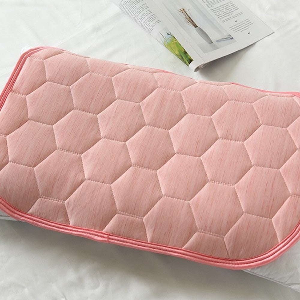 2Pcs 65x45cm Summer Cooling Pillow Pad Pillow Cover - Pink
