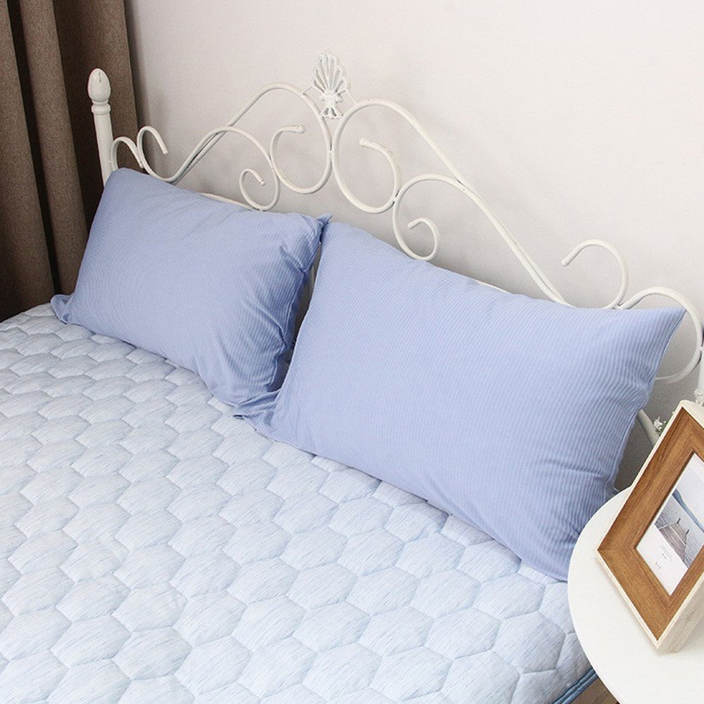1Pc 74x48cm Summer Cooling Pillowcase Pillow Cover - Blue