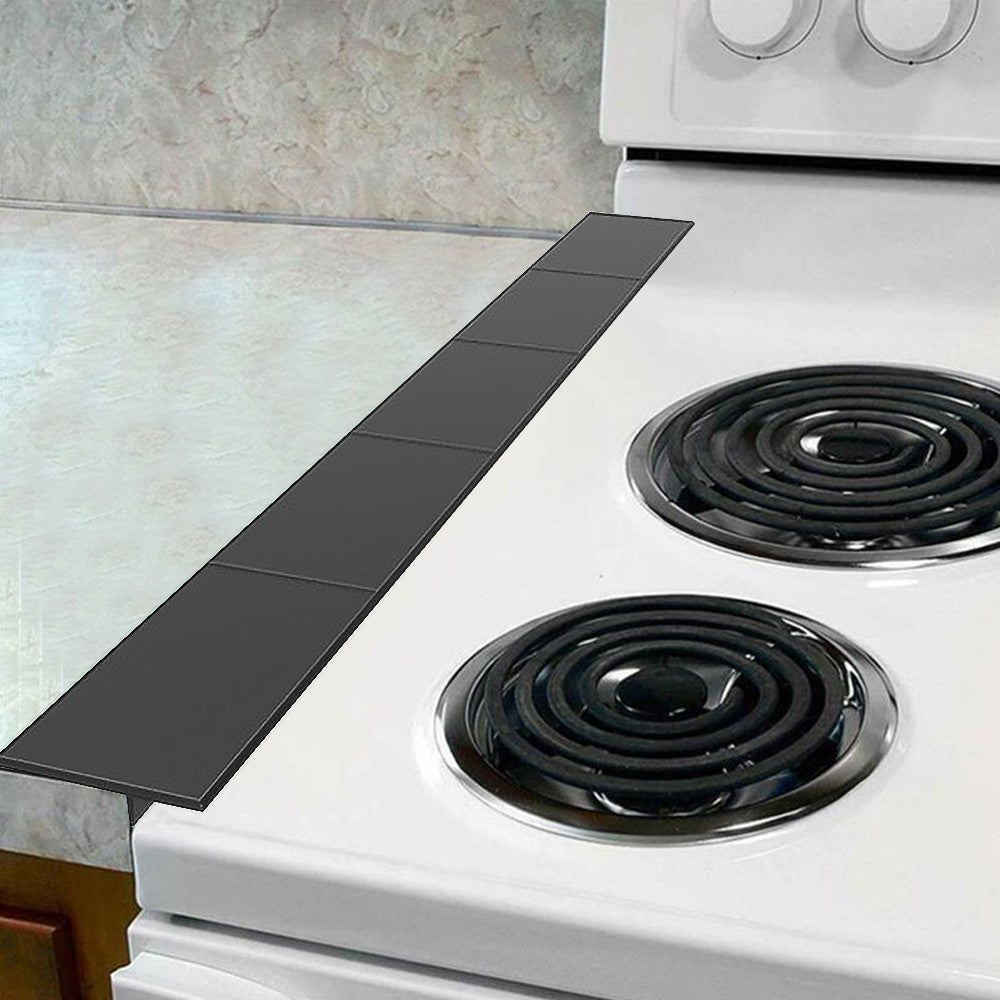 1Pc 21 inches Silicone Kitchen Stove Counter Gap Cover Gap Filler Strip - Black