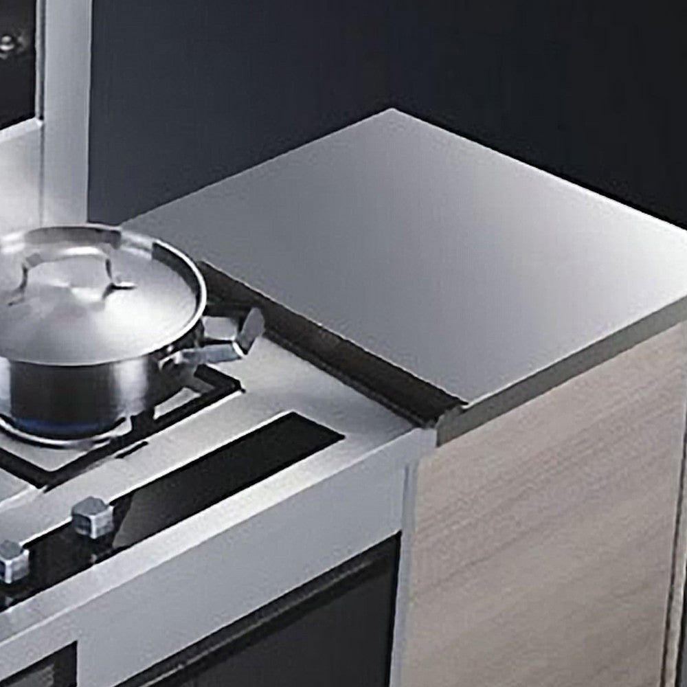 1Pc 25 inches Silicone Kitchen Stove Counter Gap Cover Gap Filler Strip - Black