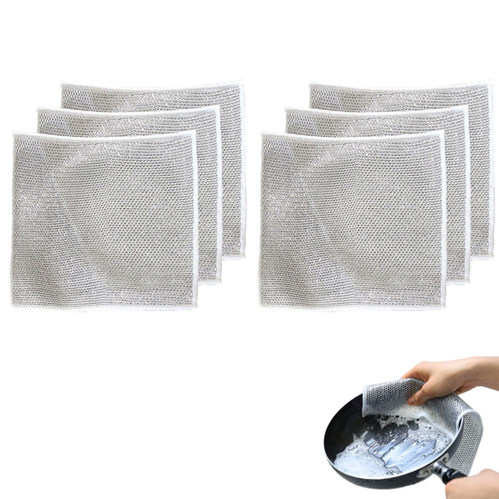 20Pcs Imitation Wire Dishwashing Rags Household Dishes Sink Cleaning Cloth