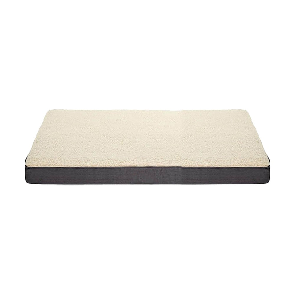 91x69cm Reversible Pet Bed Mat Dog Crate Pad with Removable Cover - White