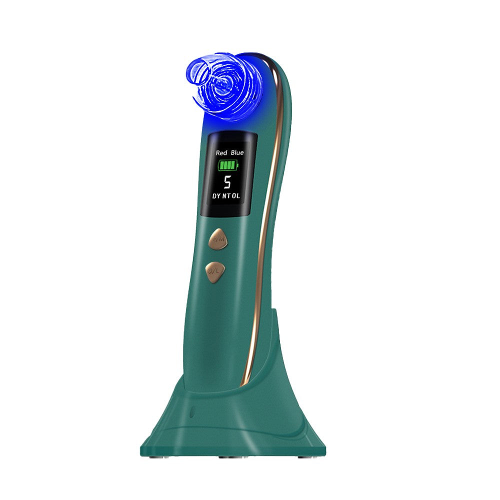 Electric Blackhead Remover Face Pore Cleaner with Acne Removal Tool Set - Green