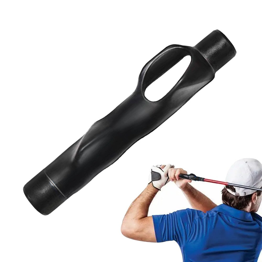 Golf Club Grip Trainer Attachment for Improved Hand Positioning - Black